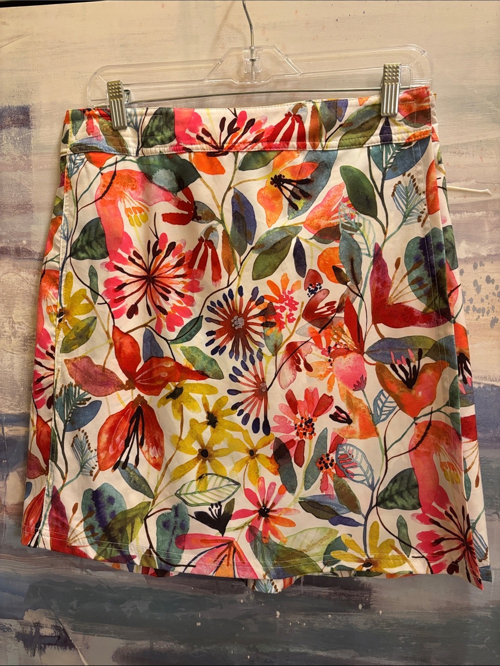 Rip Skirt Floral Skirt - Multicolor